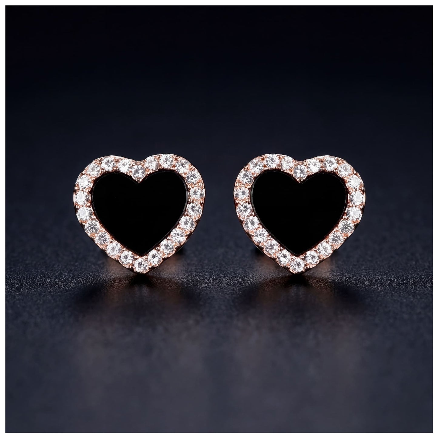 ICED OUT "BLACK HEART" OHRRINGE - ICERAIN JEWELRY