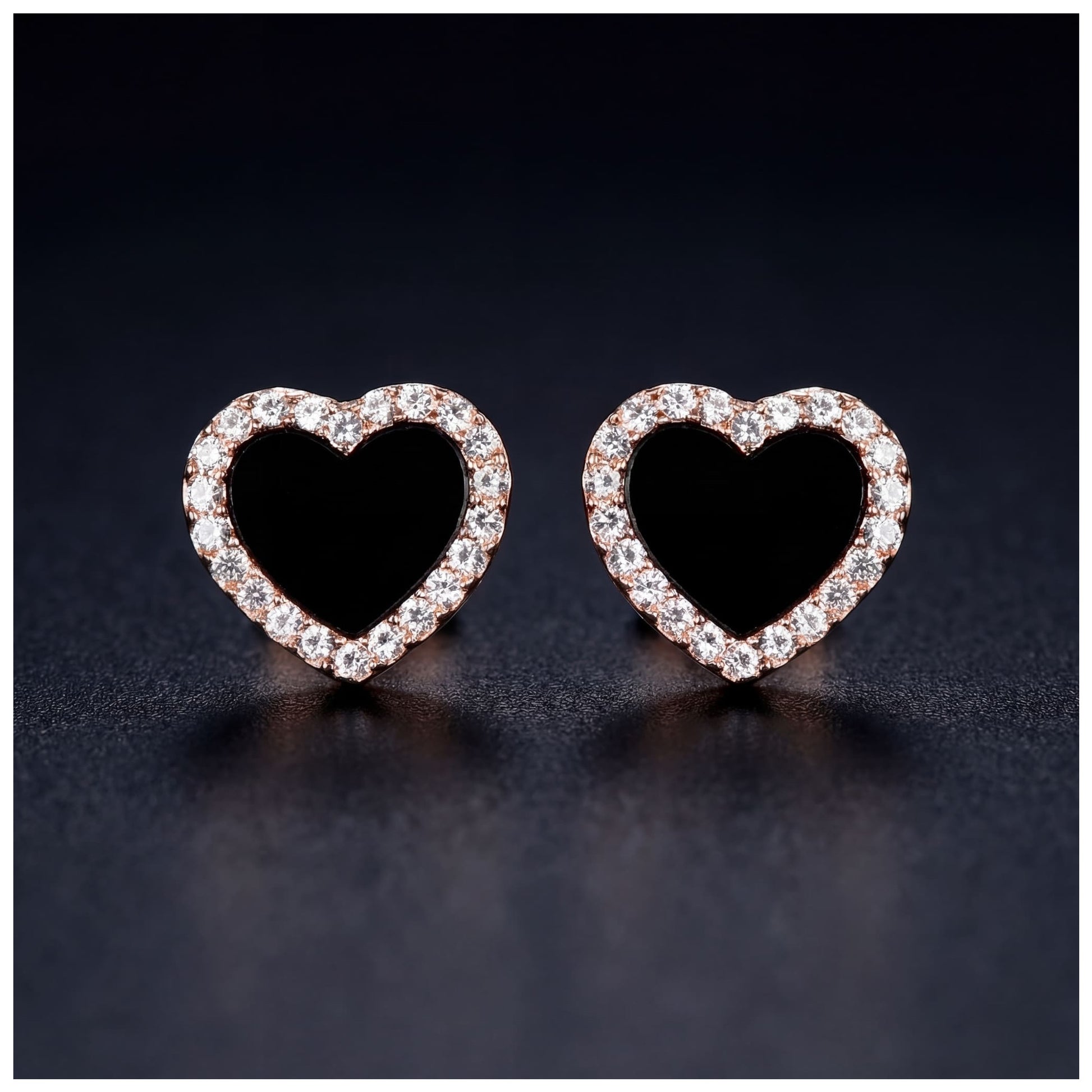ICED OUT "BLACK HEART" OHRRINGE - ICERAIN JEWELRY