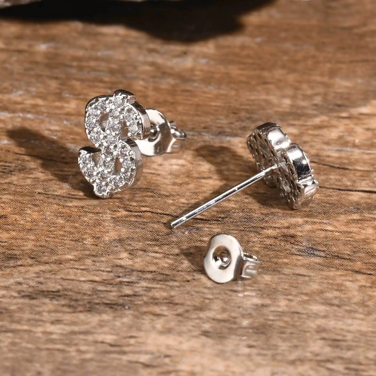 ICED OUT "DOLLAR" OHRRINGE - ICERAIN JEWELRY