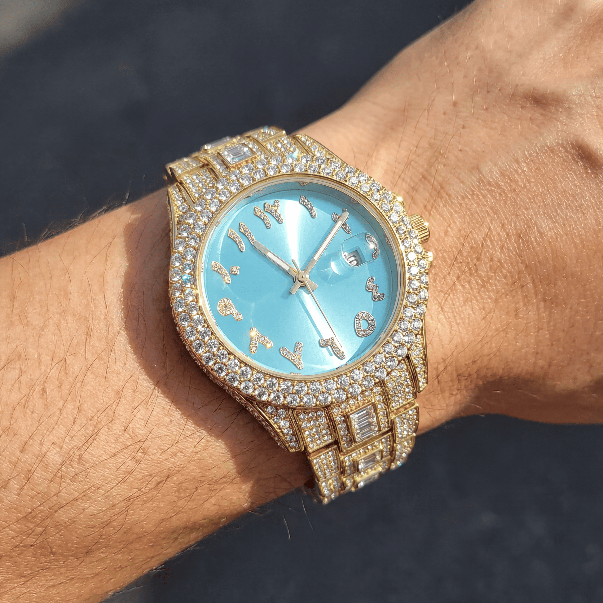 ICED OUT "ARABIC" UHR - ICERAIN JEWELRY