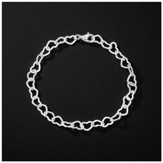 925S SILVER 5MM "HEART" ARMBAND - ICERAIN JEWELRY
