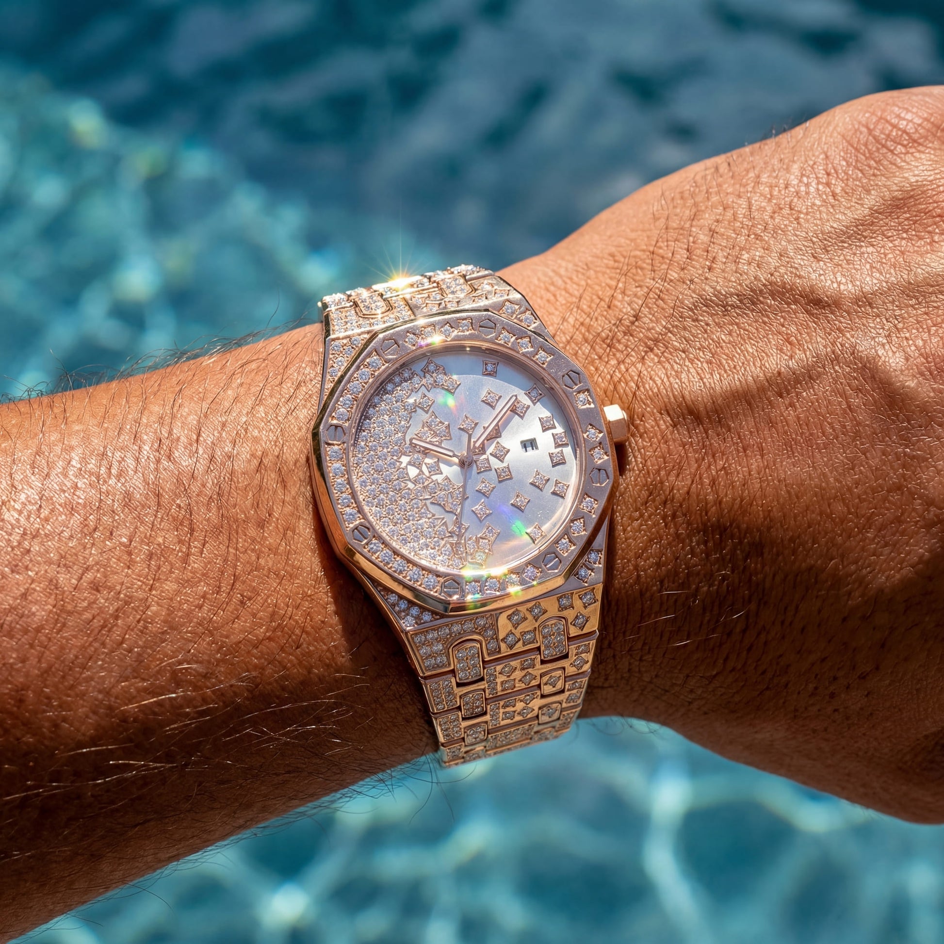 ICED OUT "SPLITERIO" UHR - ICERAIN JEWELRY