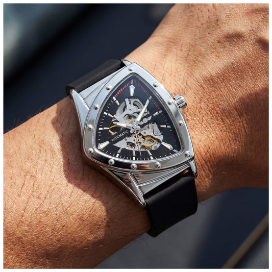 EDELSTAHL AUTOMATIK "TRIANGLAR" UHR - ICERAIN JEWELRY