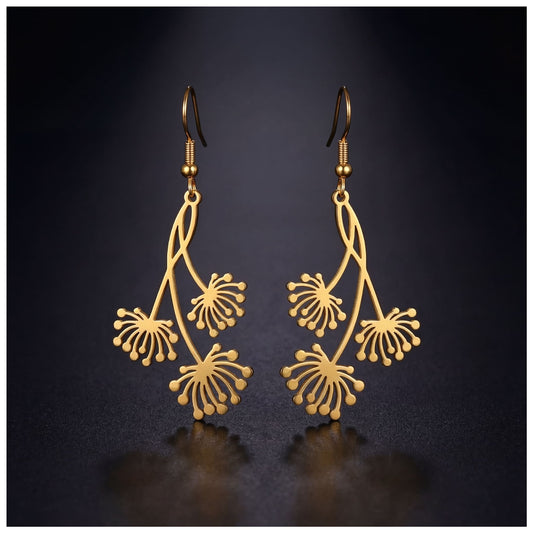 EDELSTAHL "GOLD FLOWER" OHRRINGE - ICERAIN JEWELRY