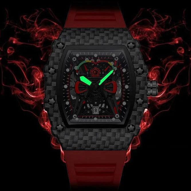 EDELSTAHL "CARBONIRA" UHR - ICERAIN JEWELRY