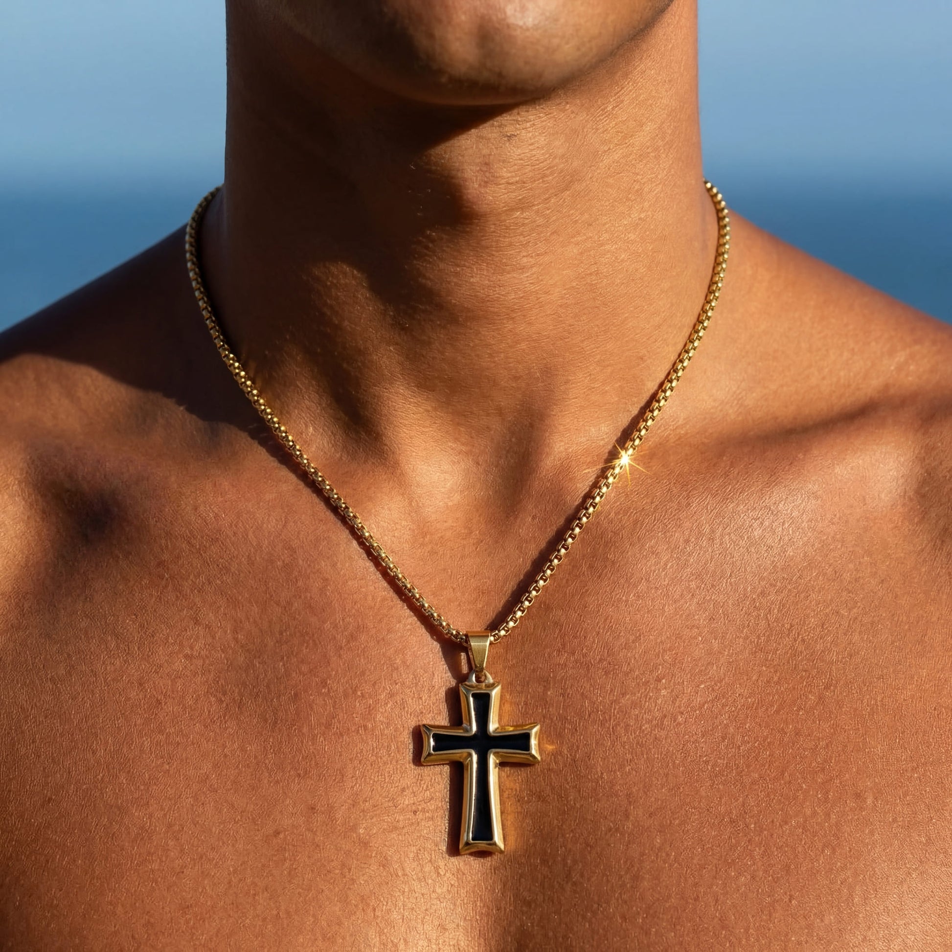 EDELSTAHL "CROSS V2" KETTE - ICERAIN JEWELRY