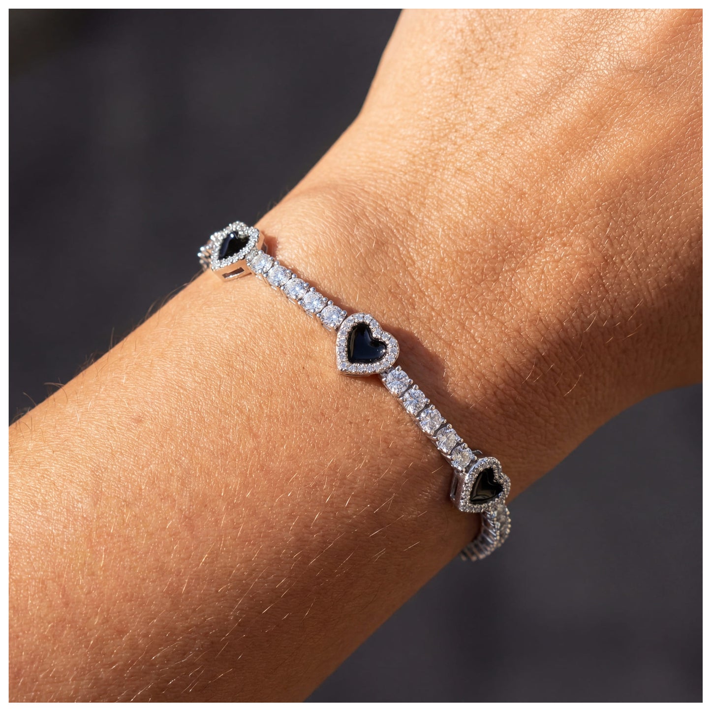 ICED OUT "HEART CLOVER TENNIS" ARMBAND - ICERAIN JEWELRY