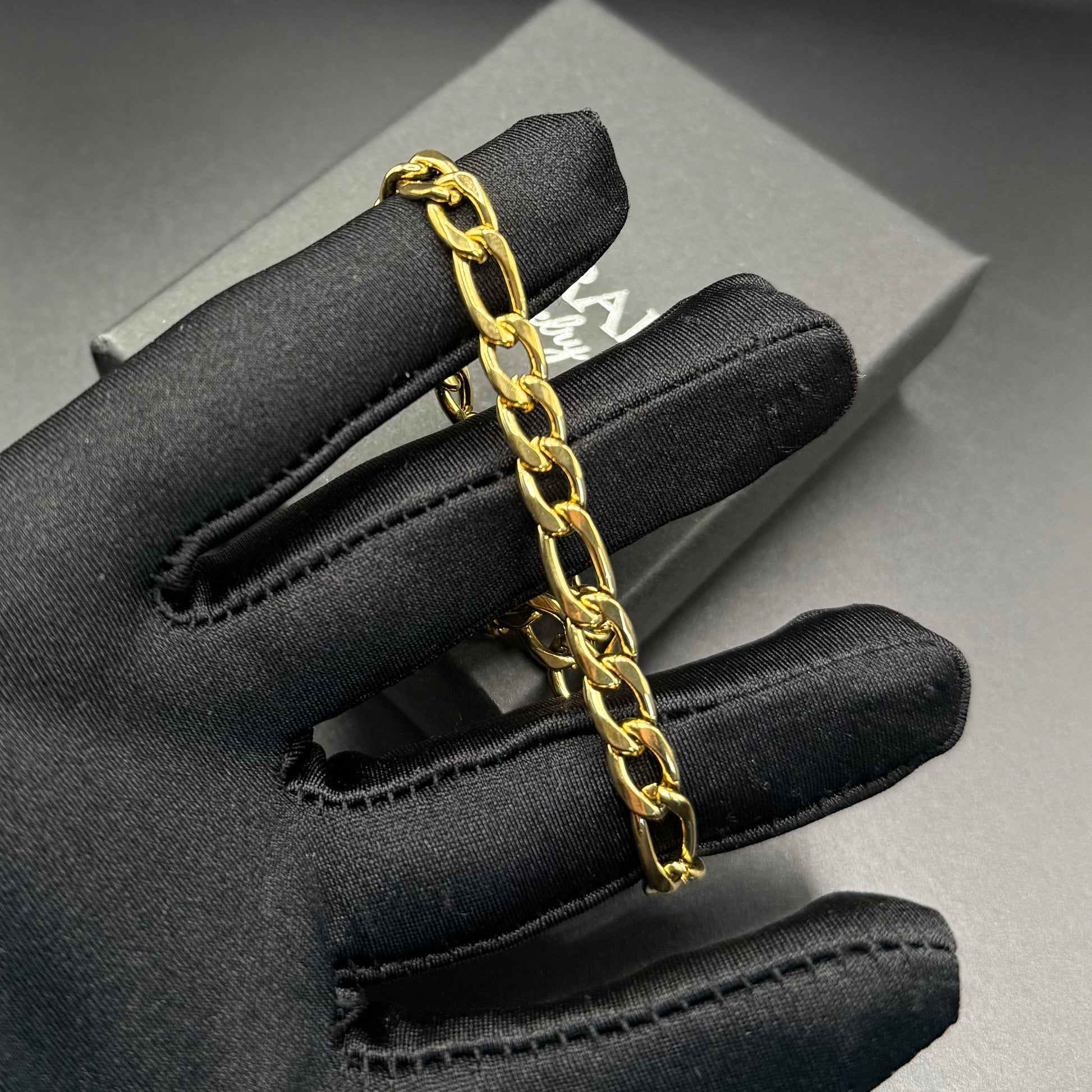 EDELSTAHL 7MM "FIGARO" ARMBAND - ICERAIN JEWELRY