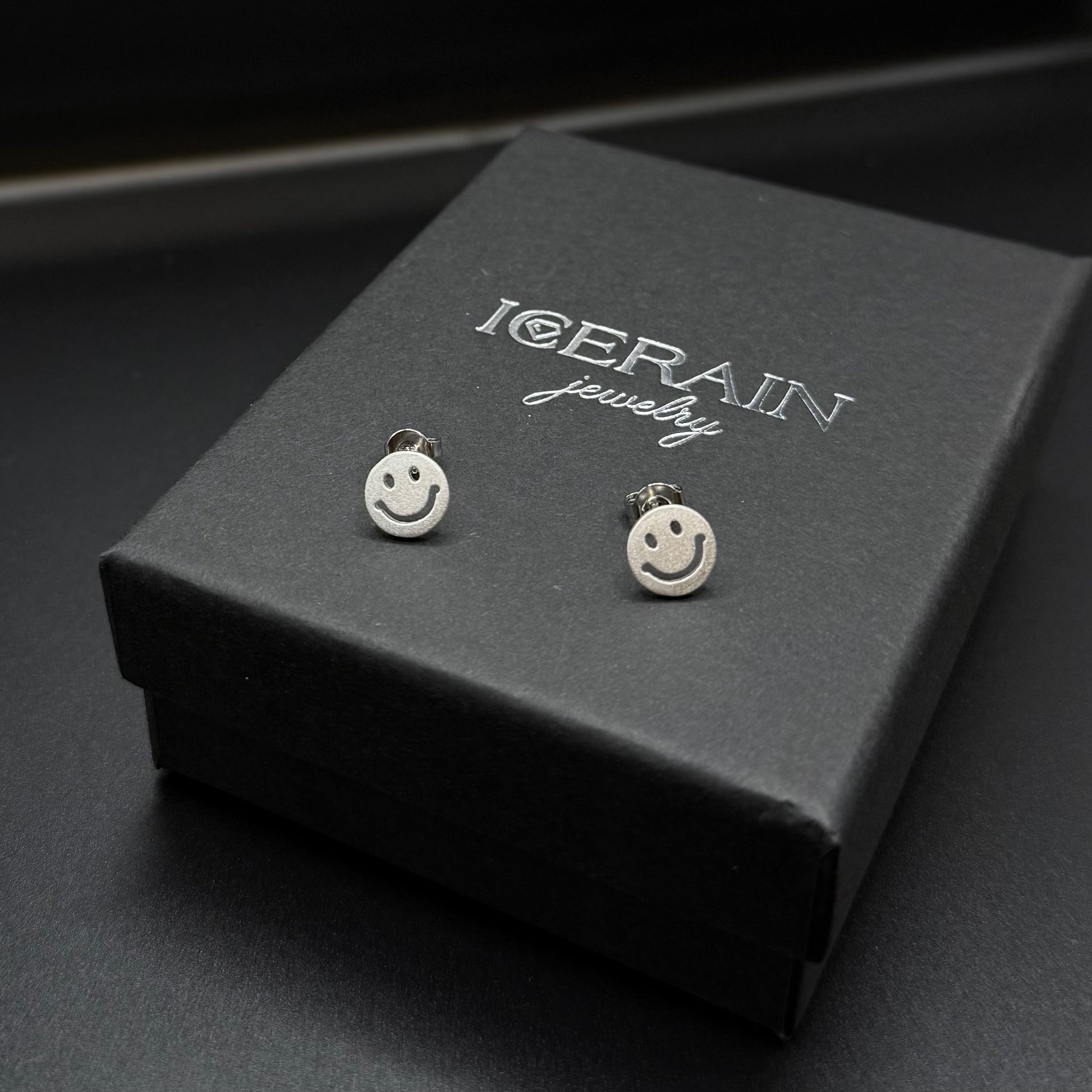 925S SILVER "SMILEY" OHRRINGE - ICERAIN JEWELRY