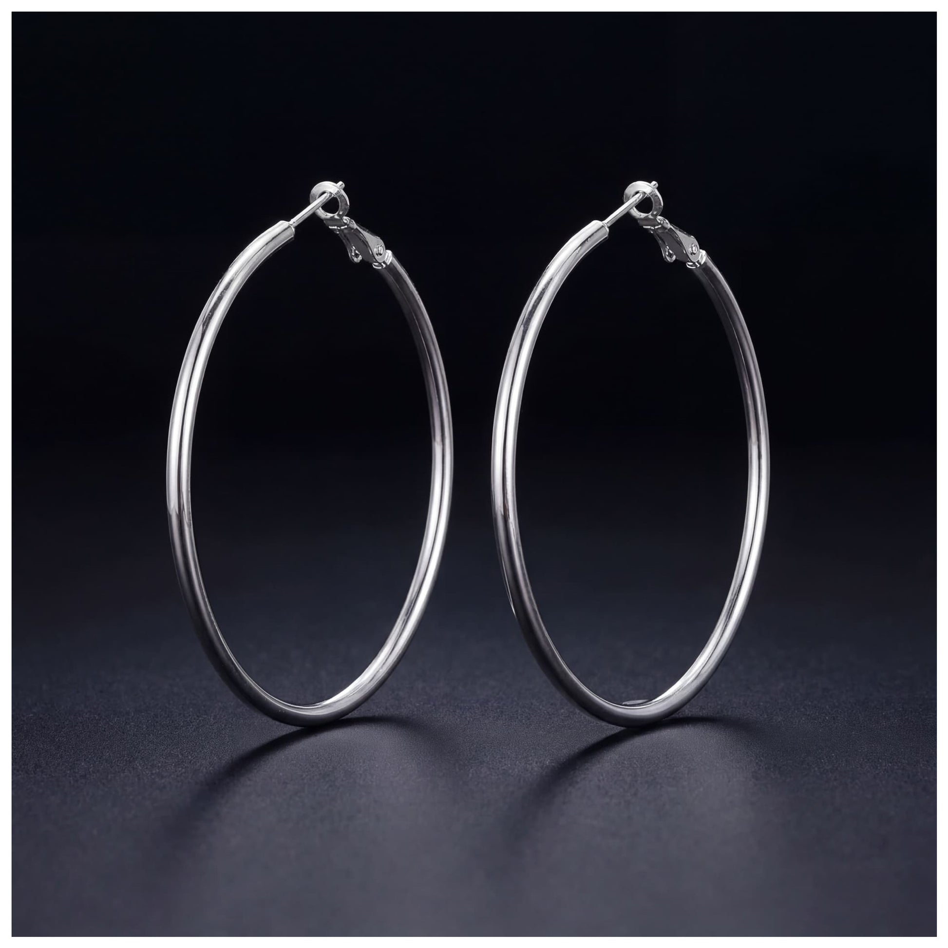925S SILVER "HOOP" OHRRINGE - ICERAIN JEWELRY