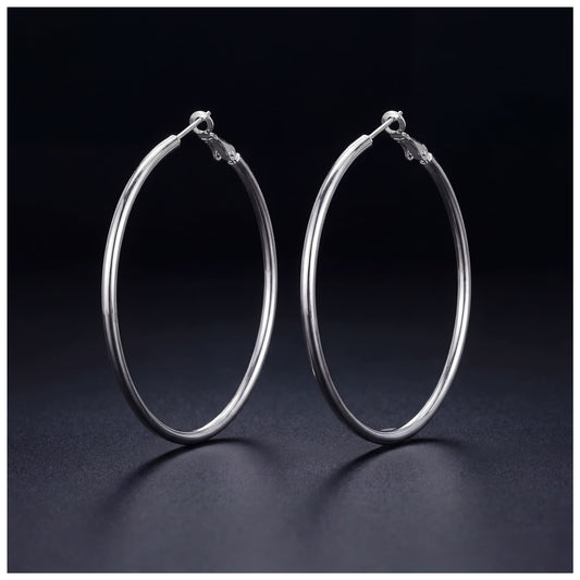 925S SILVER "HOOP" OHRRINGE - ICERAIN JEWELRY