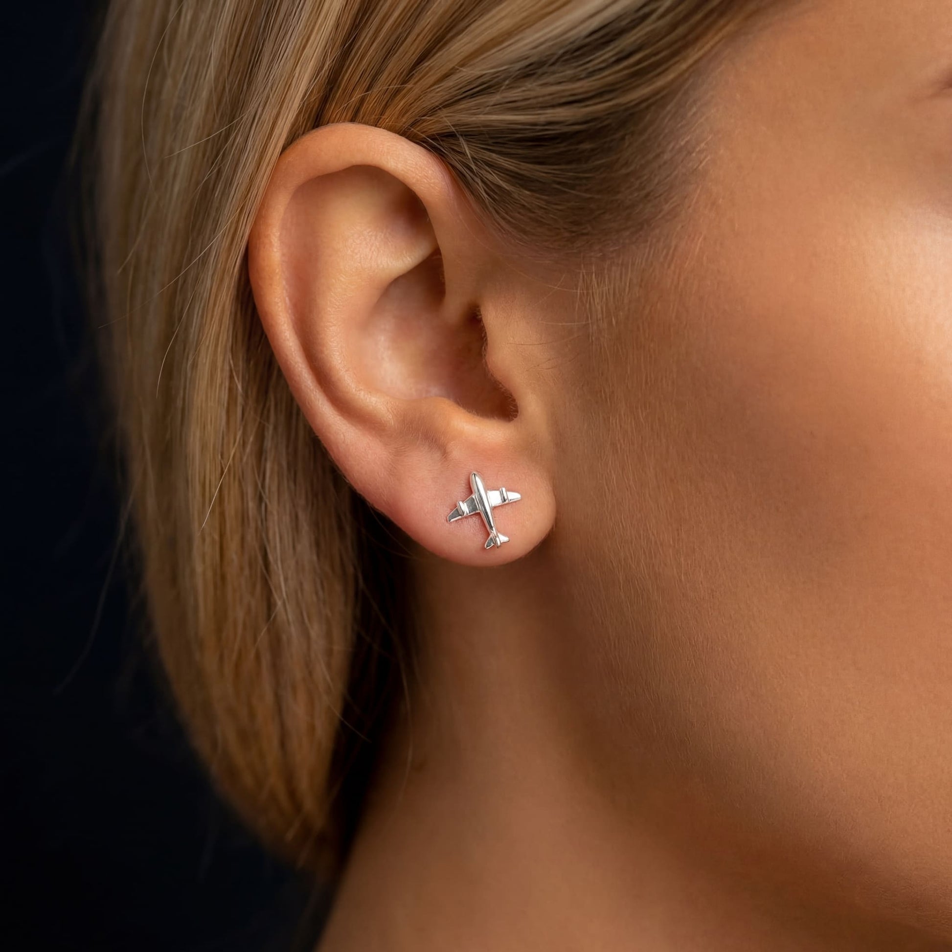 925S SILVER "PLANE" OHRRINGE - ICERAIN JEWELRY