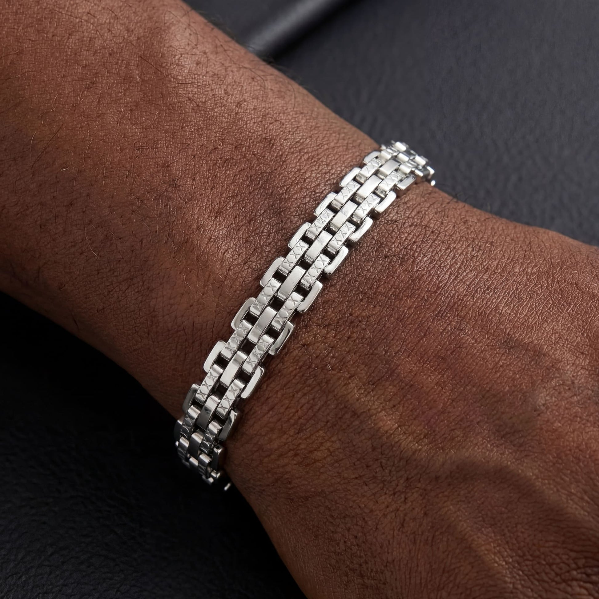 EDELSTAHL 8,8MM "LINK" ARMBAND - ICERAIN JEWELRY