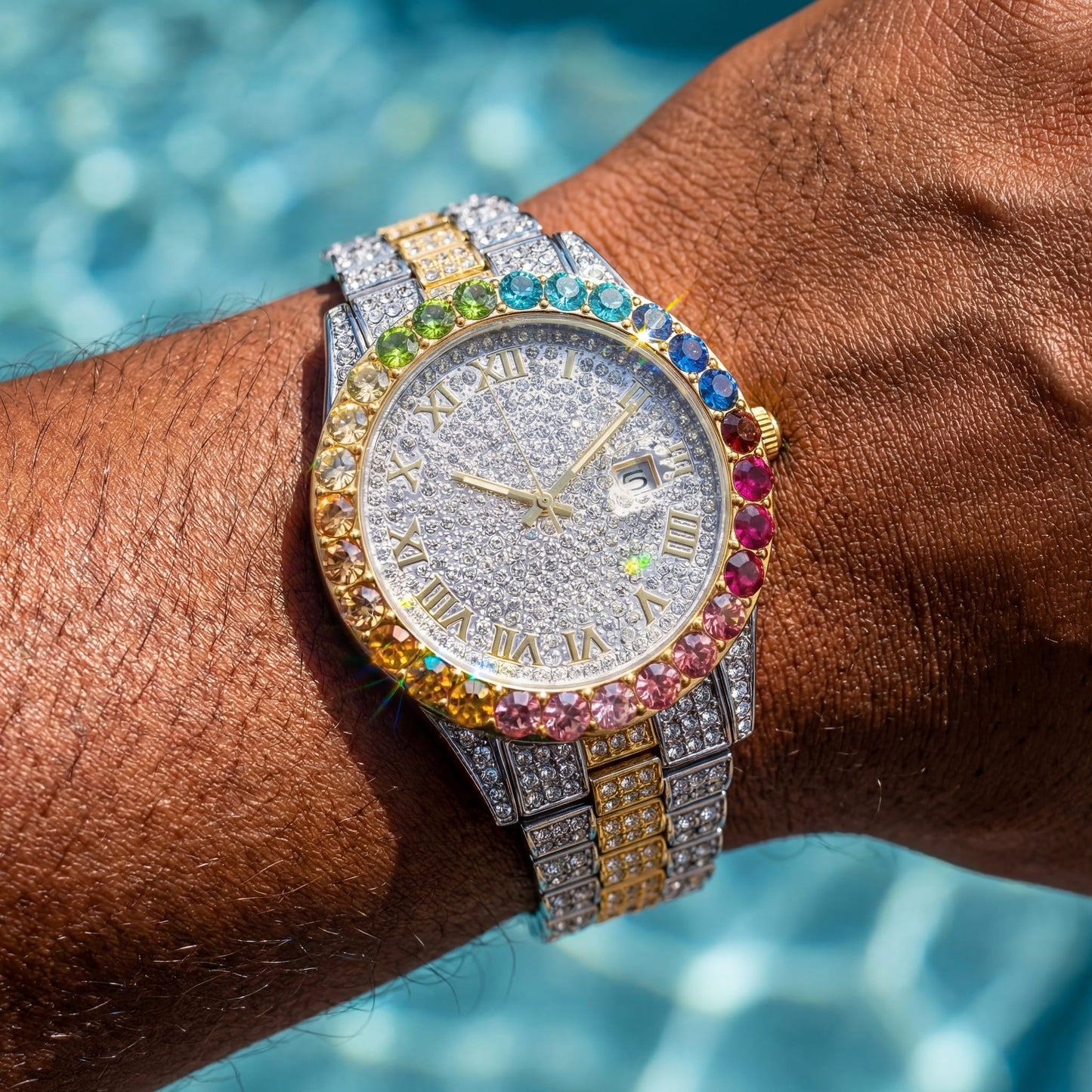 ICED OUT "PITACOLLI" UHR - ICERAIN JEWELRY