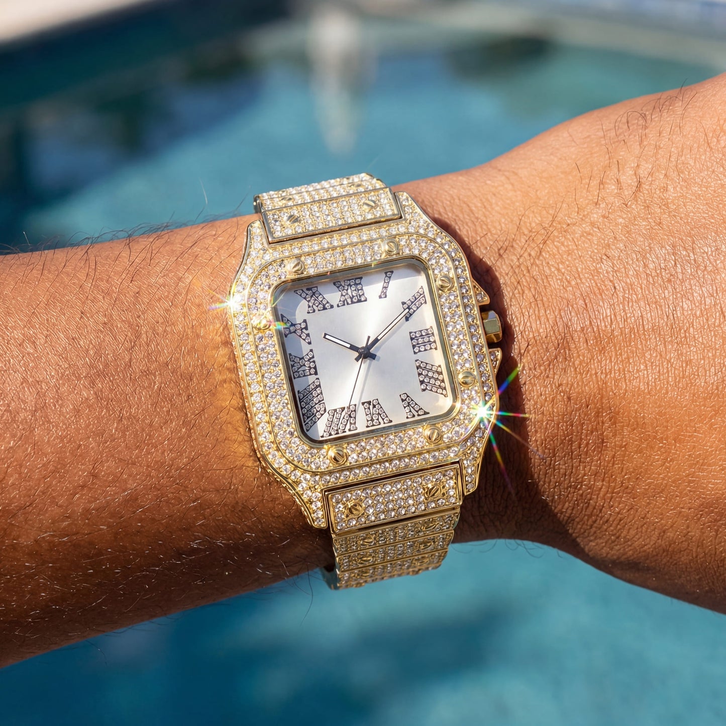 ICED OUT "PIAZZA" UHR - ICERAIN JEWELRY