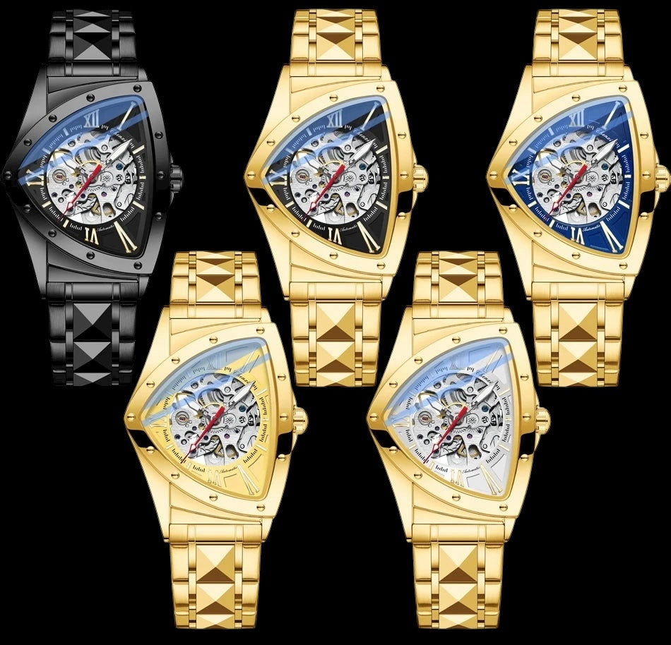 EDELSTAHL AUTOMATIK "TRIANGLAR V2" UHR - ICERAIN JEWELRY