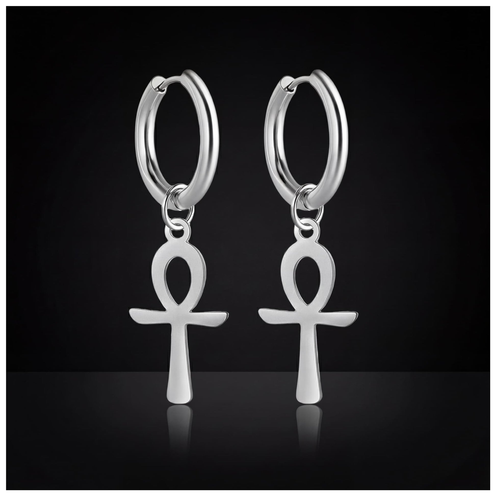 EDELSTAHL "CROSS V4" OHRRINGE - ICERAIN JEWELRY