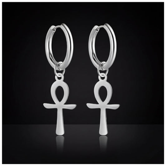 EDELSTAHL "CROSS V4" OHRRINGE - ICERAIN JEWELRY