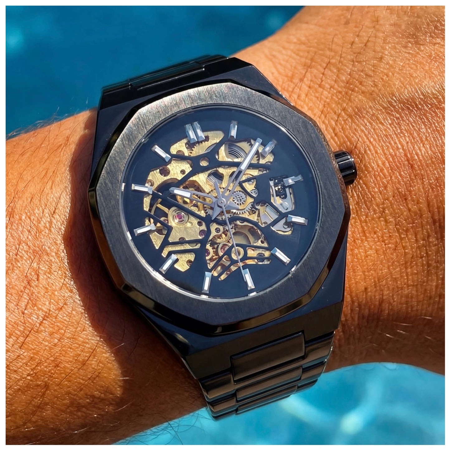 EDELSTAHL AUTOMATIK "SKALLETTER" UHR - ICERAIN JEWELRY
