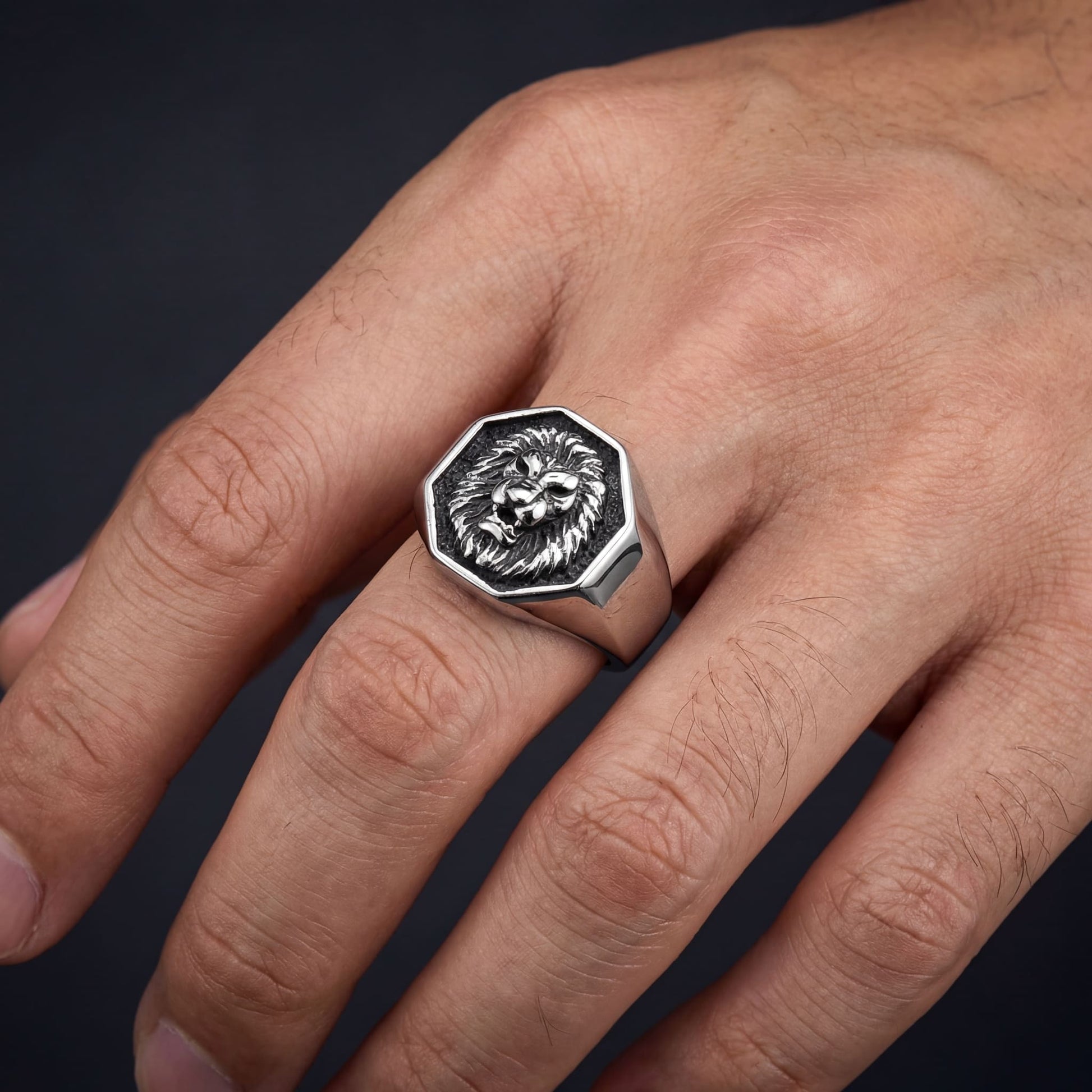 EDELSTAHL "LION V2" RING - ICERAIN JEWELRY
