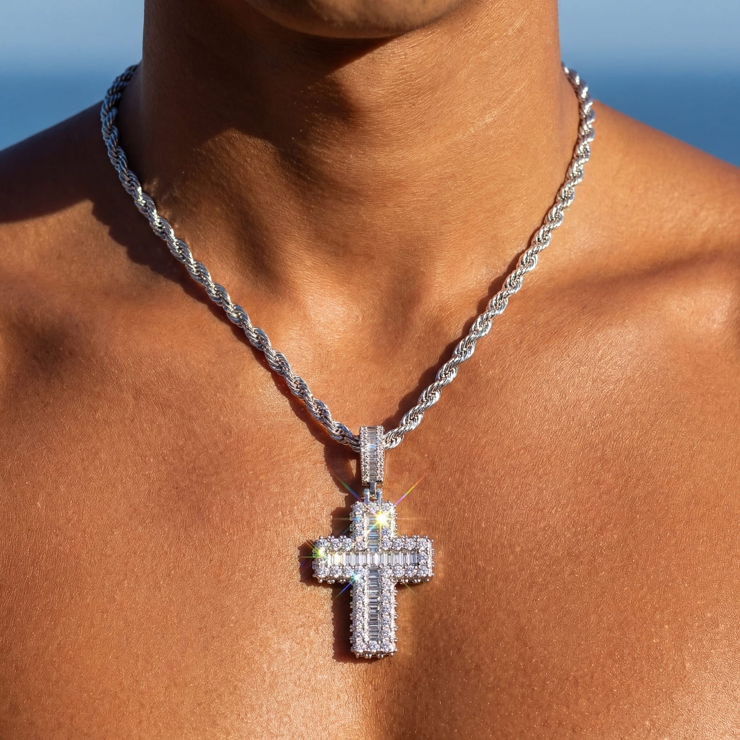 ICED OUT "CROSS V5" KETTE - ICERAIN JEWELRY
