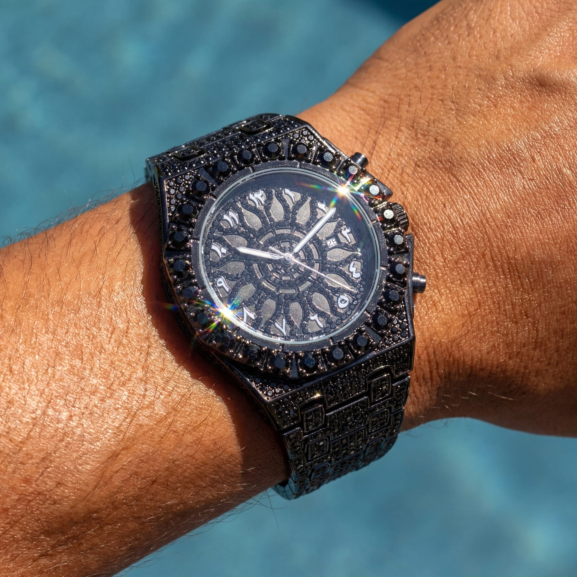 ICED OUT " ARABIC SUN" UHR - ICERAIN JEWELRY