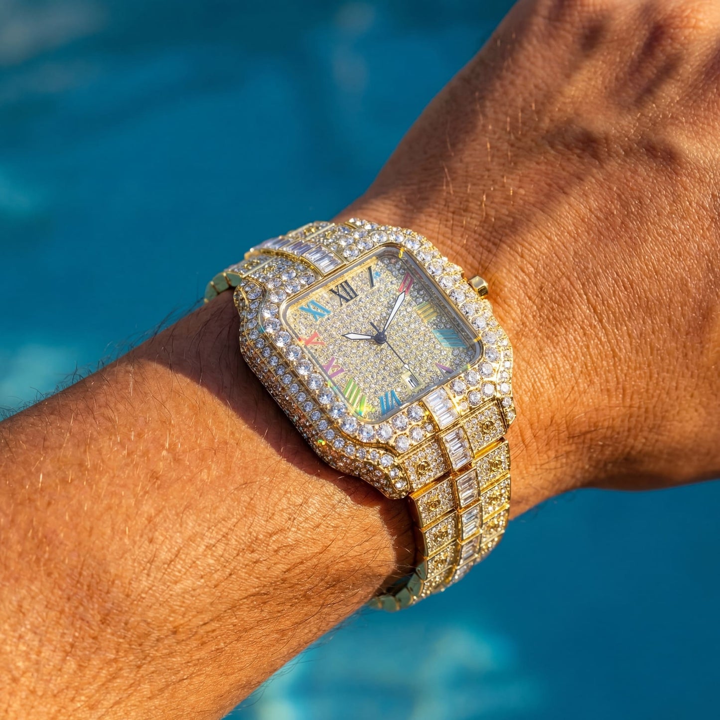 ICED OUT "PIAZZA V4" UHR - ICERAIN JEWELRY