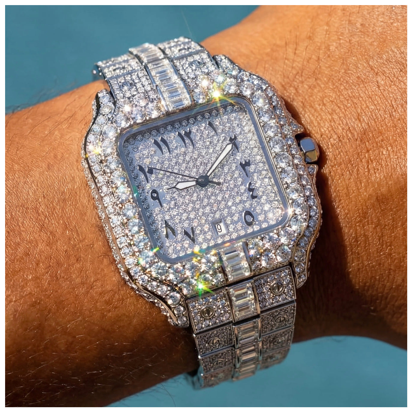 ICED OUT "ARABIC PIAZZA" UHR - ICERAIN JEWELRY