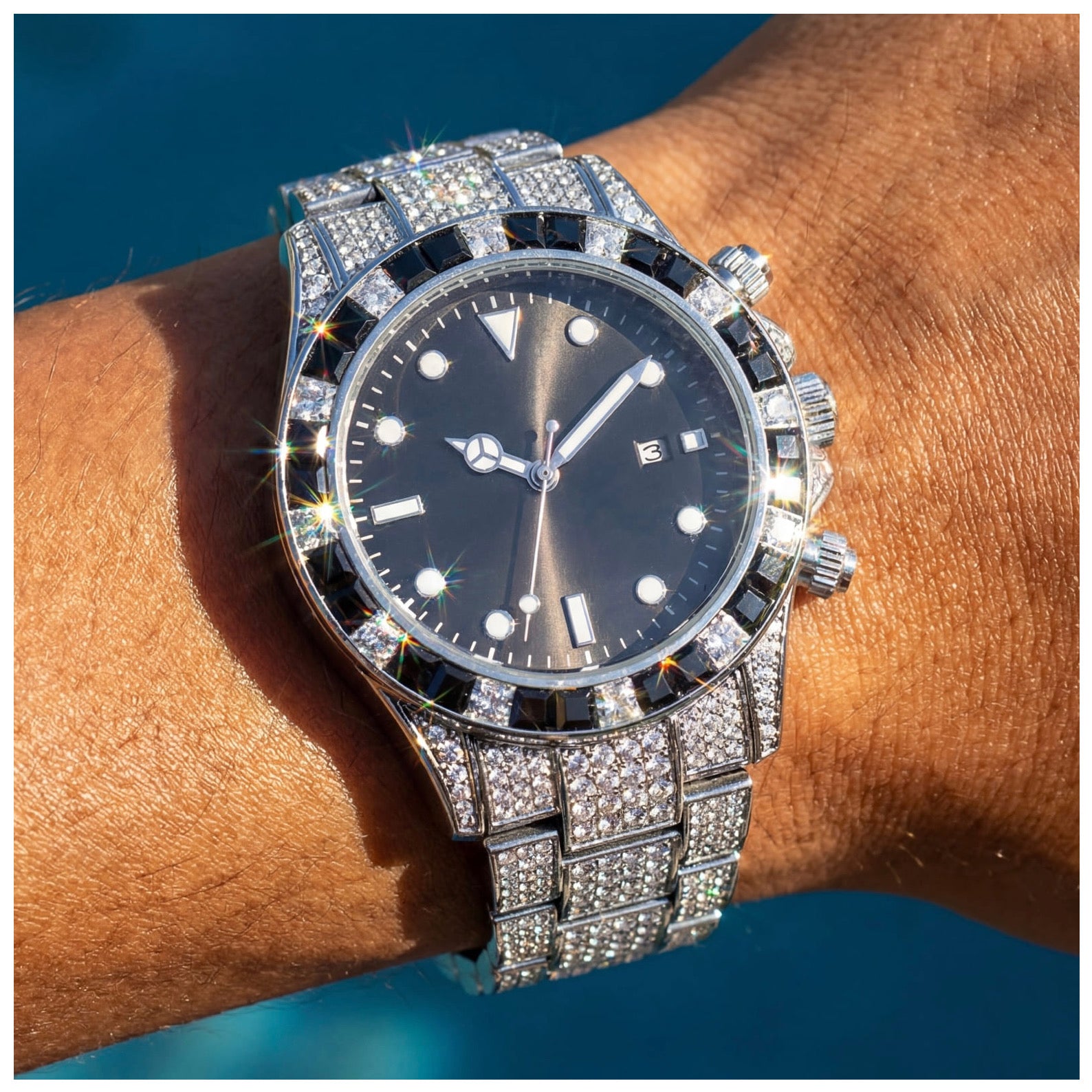 ICED OUT "SUBMALARA" UHR - ICERAIN JEWELRY