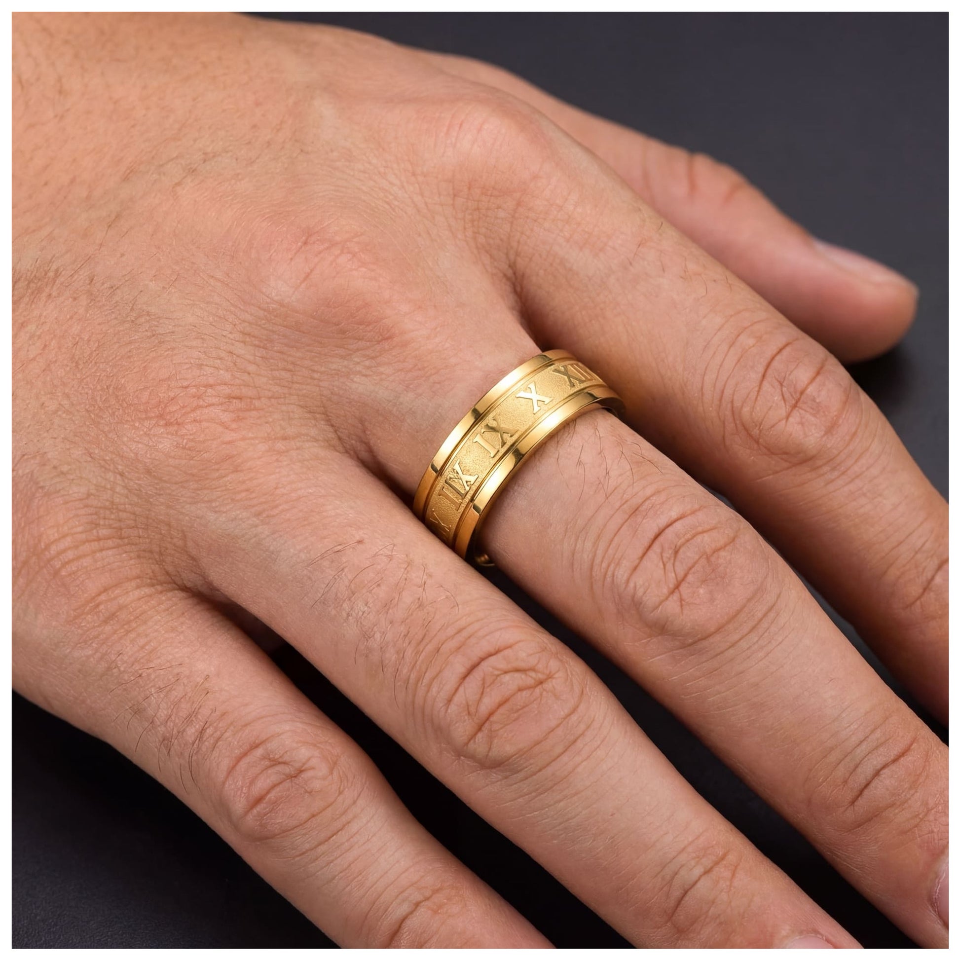 EDELSTAHL "GOLD ROMA" RING - ICERAIN JEWELRY