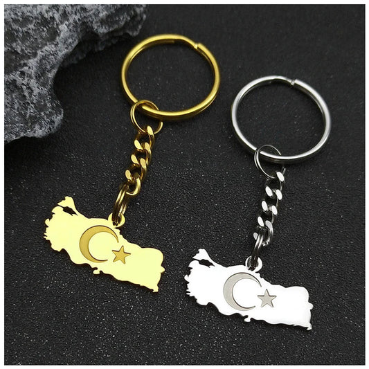 EDELSTAHL "TURKIYE V2" SCHLÜSSELANHÄNGER - ICERAIN JEWELRY