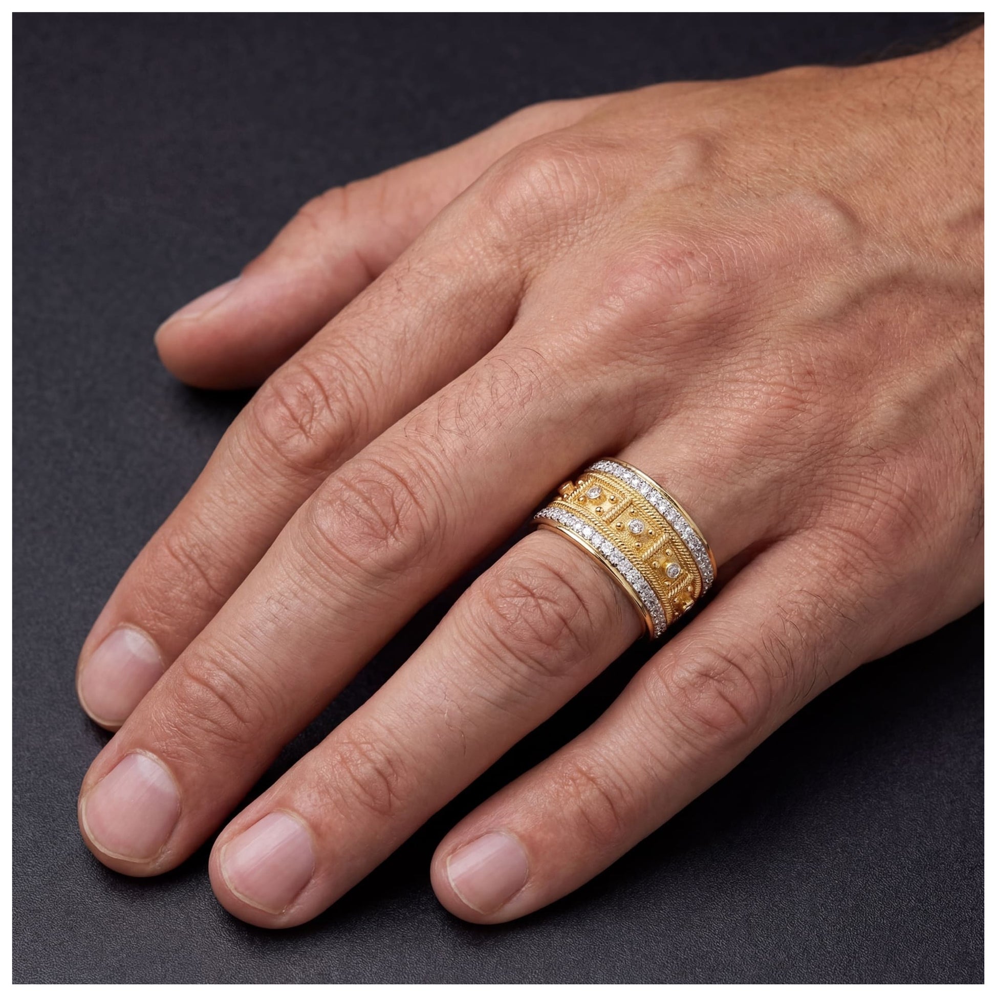 ICED OUT "GOLDEN CIRCLE" RING - ICERAIN JEWELRY