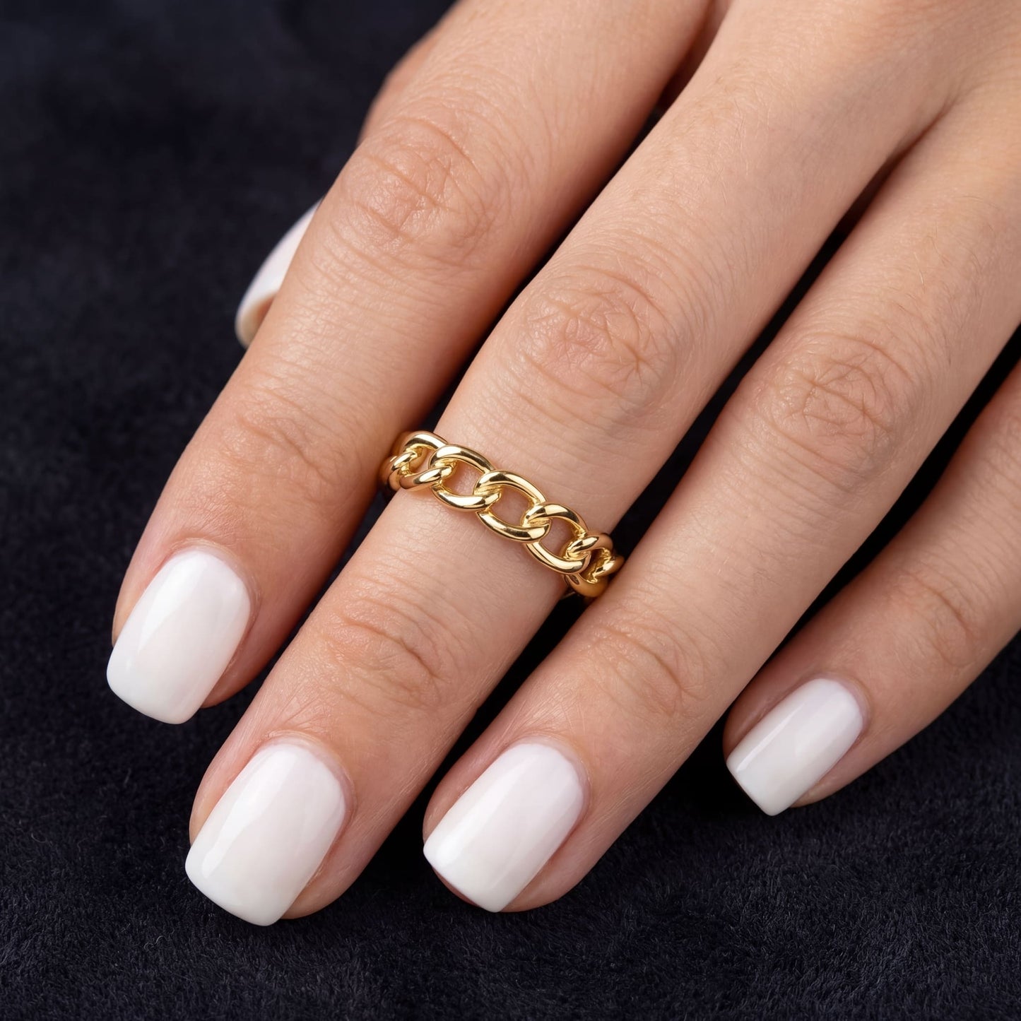 925S SILVER "GOLD CUBAN" RING - ICERAIN JEWELRY