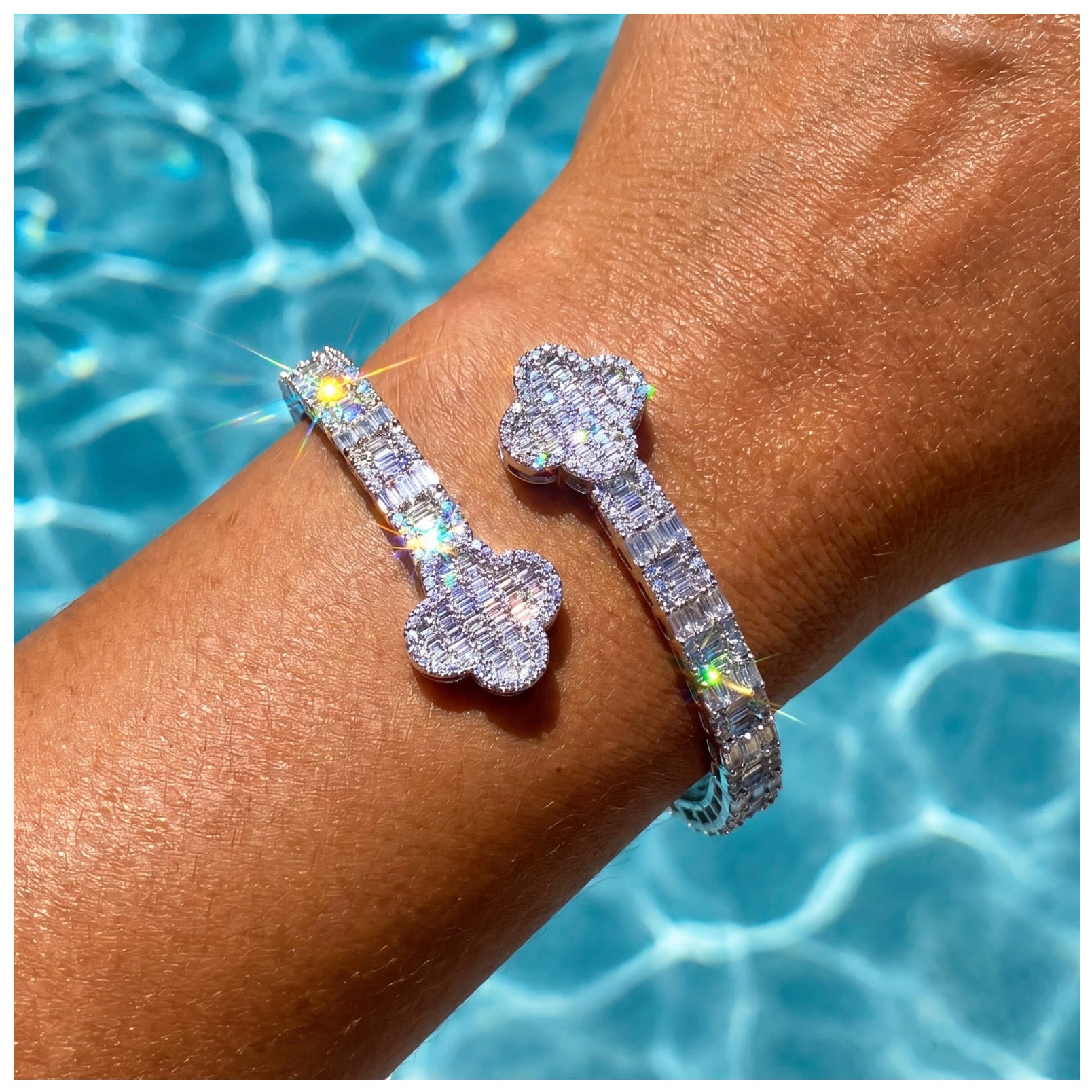 ICED OUT "CLOVER" ARMREIF - ICERAIN JEWELRY