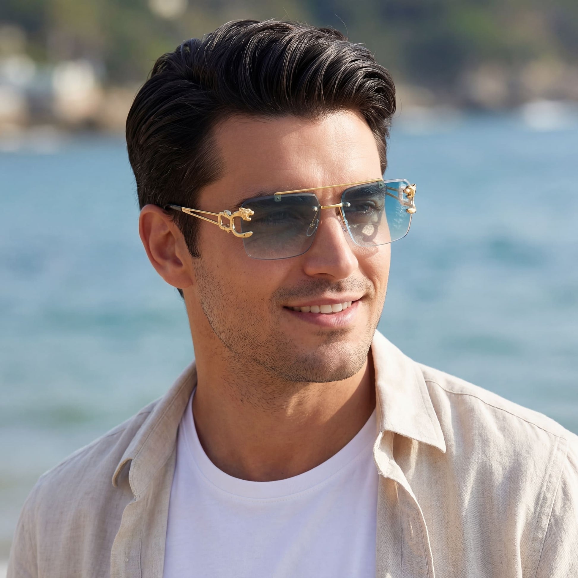 EDELSTAHL "LEOPARDO" SONNENBRILLE - ICERAIN JEWELRY