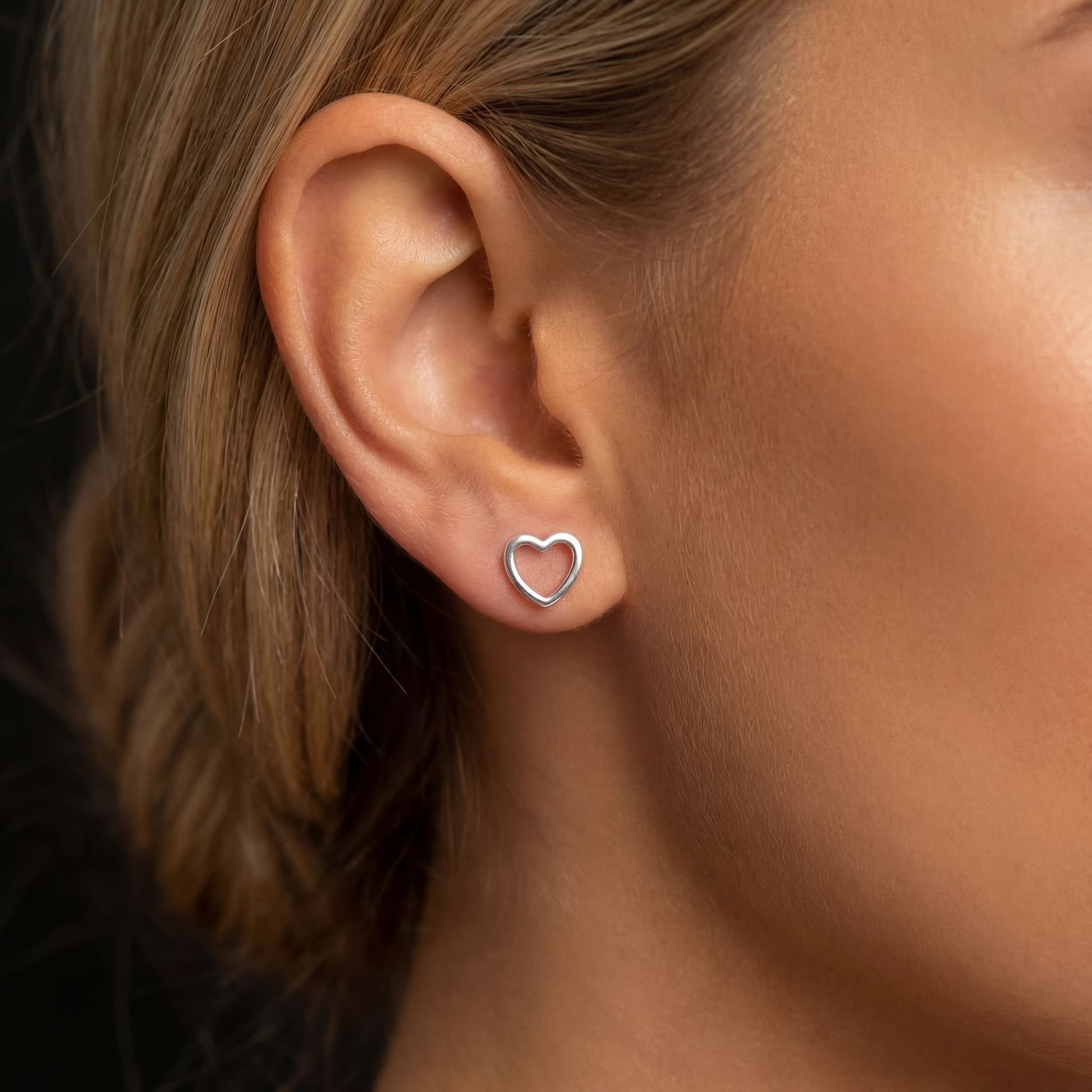 925S SILVER "HEART V5" OHRRINGE - ICERAIN JEWELRY