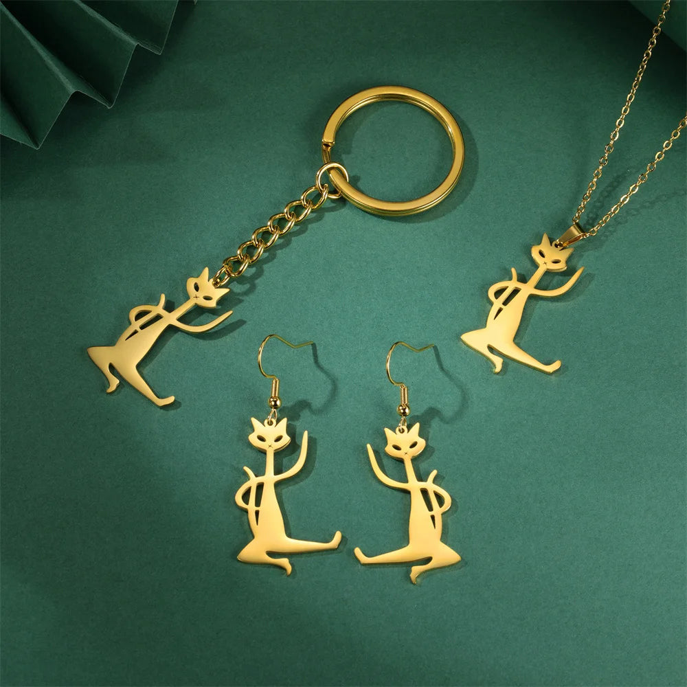 EDELSTAHL "CAT" SCHLÜSSELANHÄNGER - ICERAIN JEWELRY