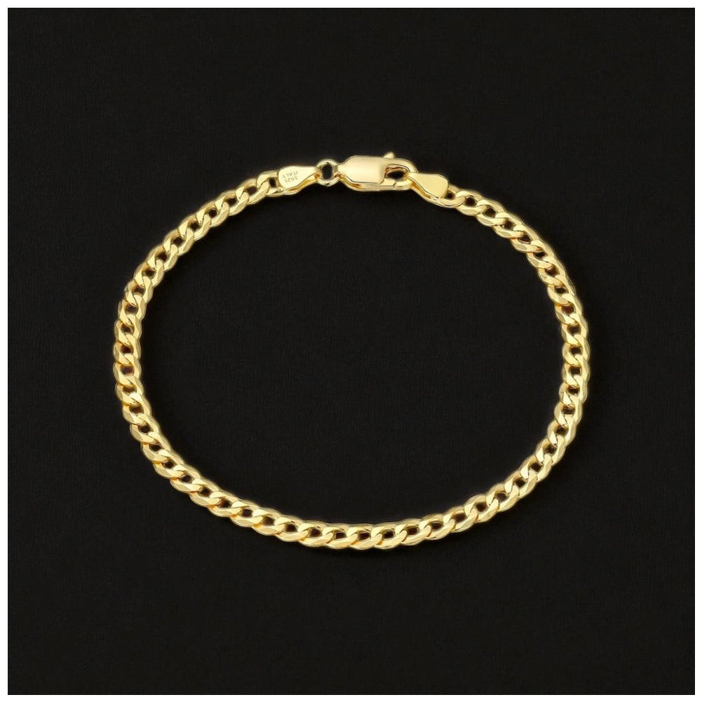 925S SILVER 18K GOLD "CUBAN" ARMBAND [CLASSIC VERSION] - ICERAIN JEWELRY