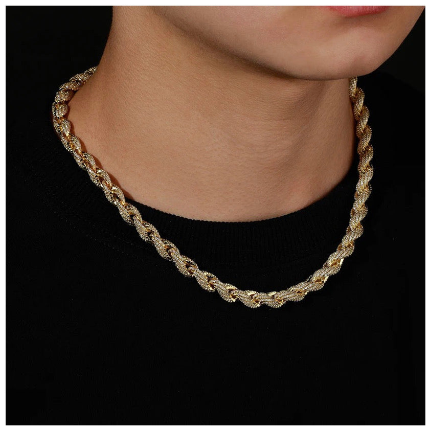 ICED OUT 8MM "GOLD ROPE" KETTE - ICERAIN JEWELRY