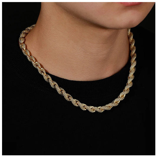 ICED OUT 8MM "GOLD ROPE" KETTE - ICERAIN JEWELRY