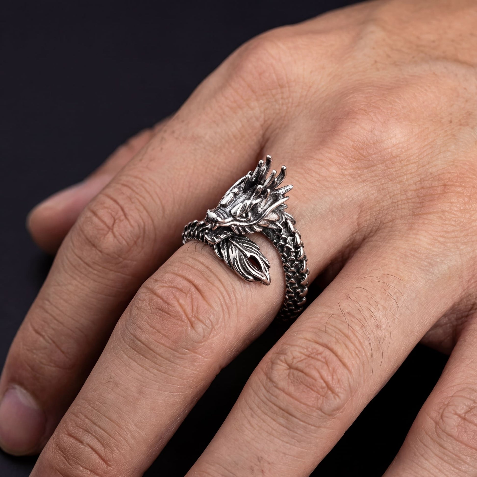 EDELSTAHL "DRACO" RING - ICERAIN JEWELRY