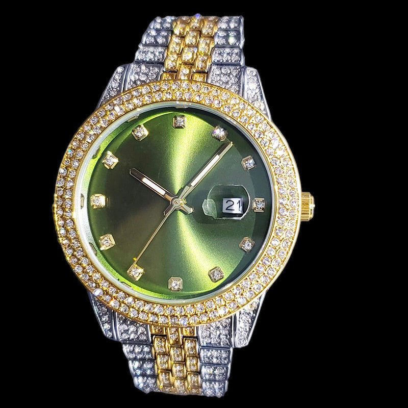 Luxus Designer Iced Out "Principessa" Uhr + Box + Armbandkürzer