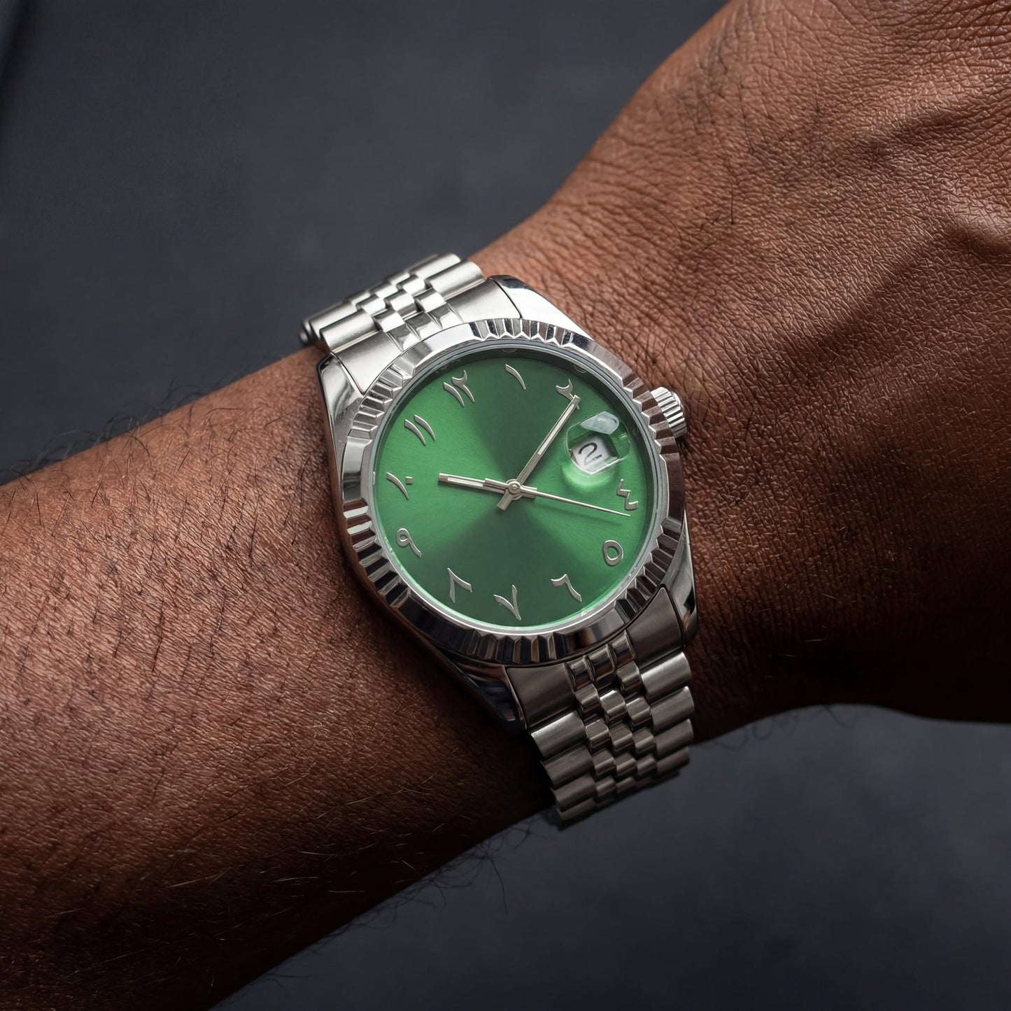 EDELSTAHL AUTOMATIK "ARABIC" UHR - ICERAIN JEWELRY