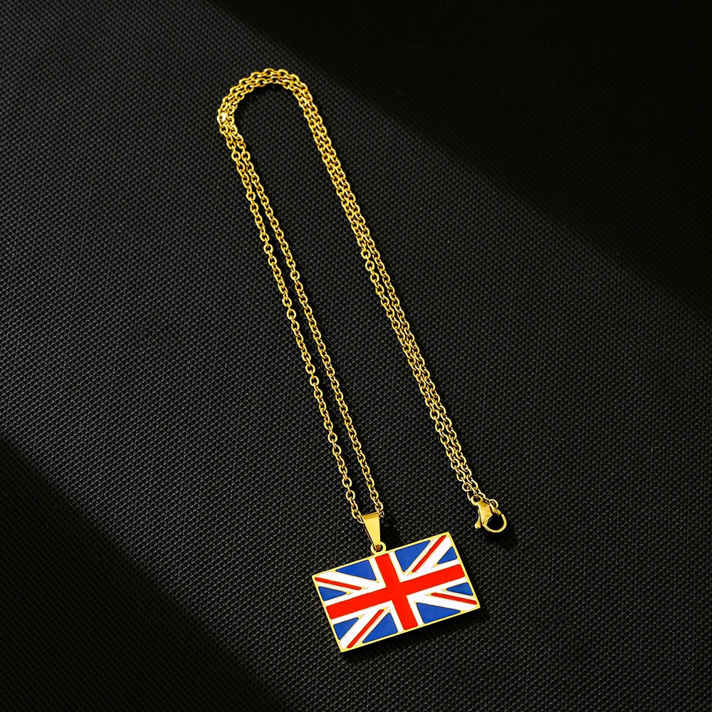 EDELSTAHL "UNITED KINGDOM FLAG" LÄNDERKETTE - ICERAIN JEWELRY