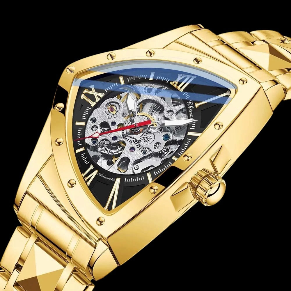 EDELSTAHL AUTOMATIK "TRIANGLAR V2" UHR - ICERAIN JEWELRY