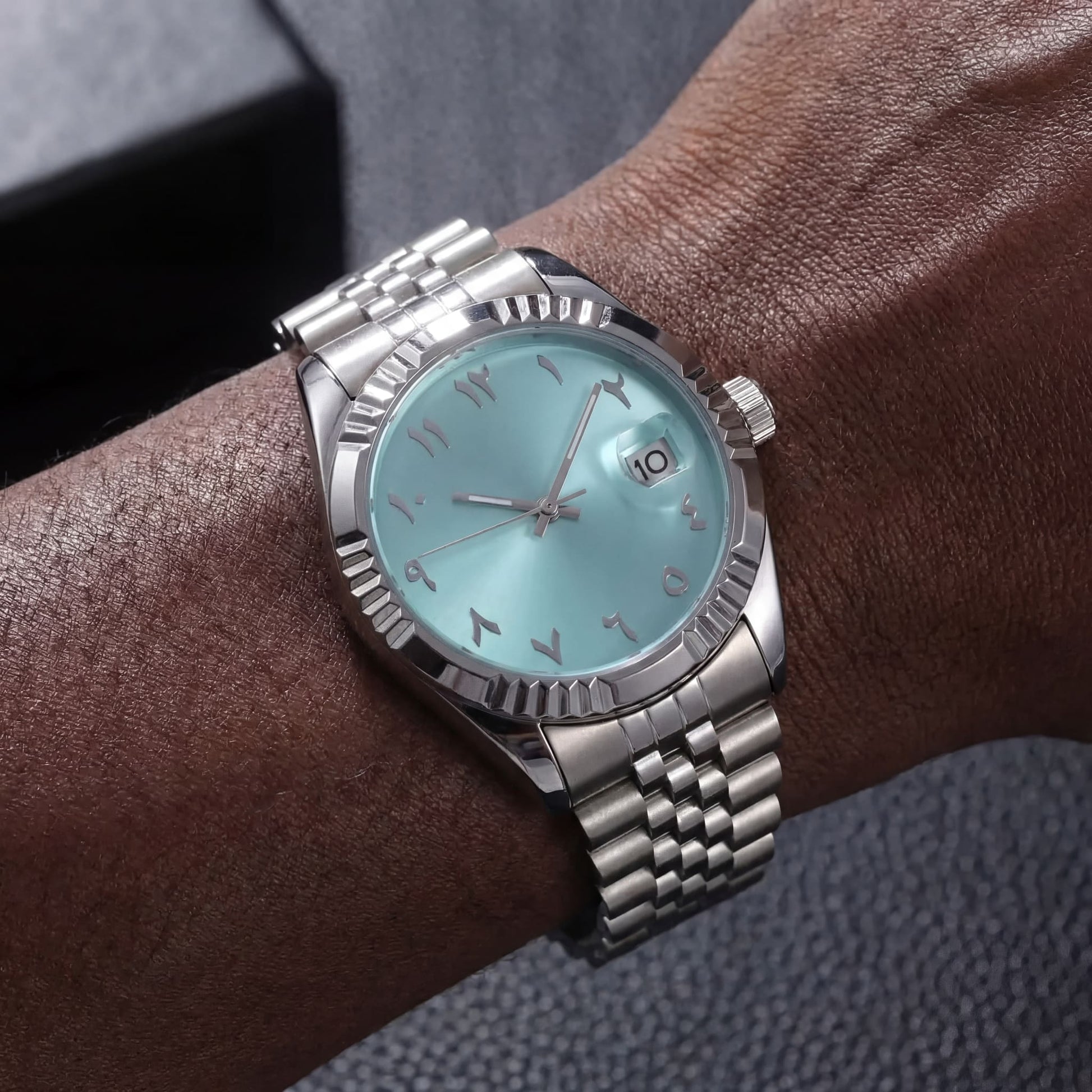 EDELSTAHL AUTOMATIK "ARABIC" UHR - ICERAIN JEWELRY