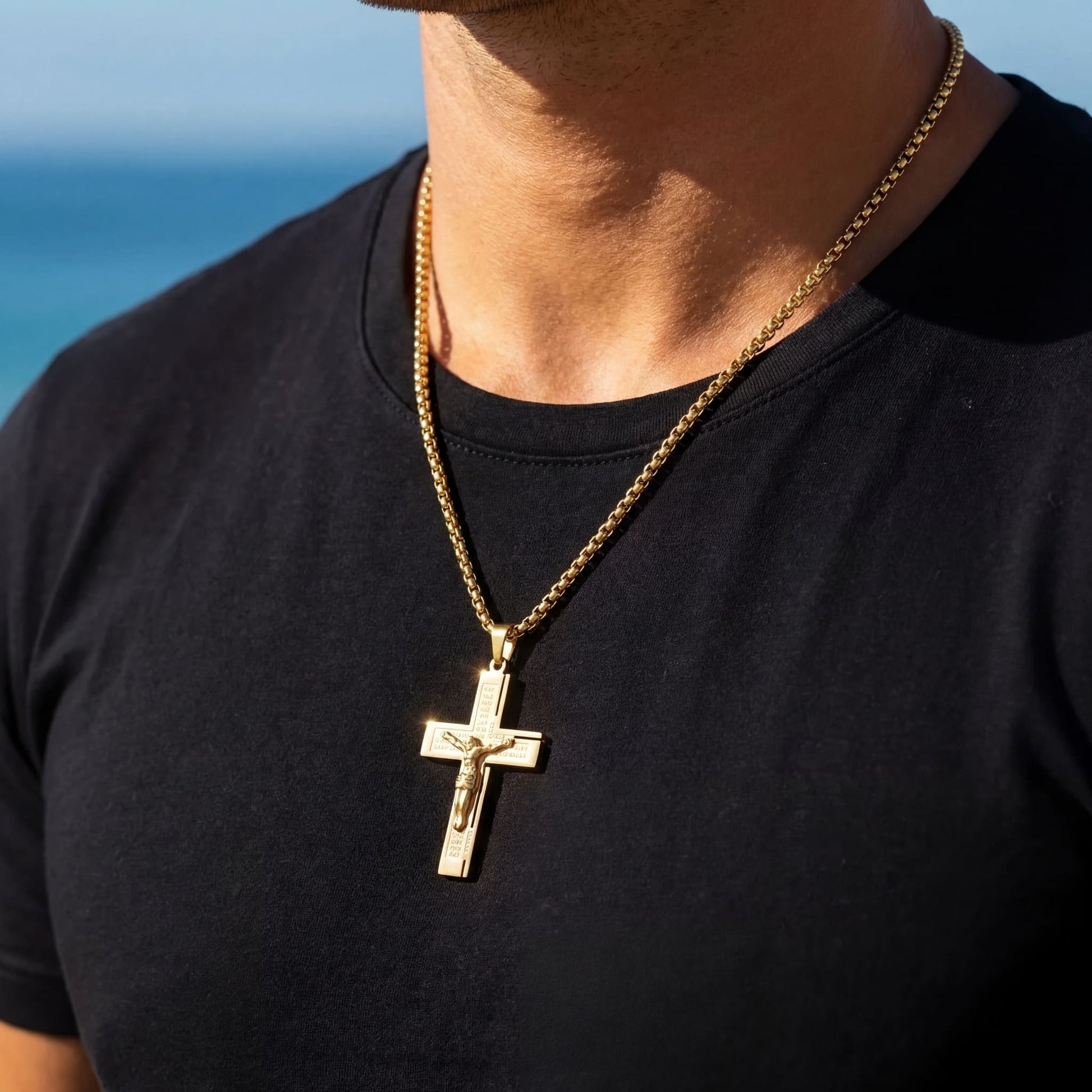 EDELSTAHL "JESUS CROSS" KETTE - ICERAIN JEWELRY