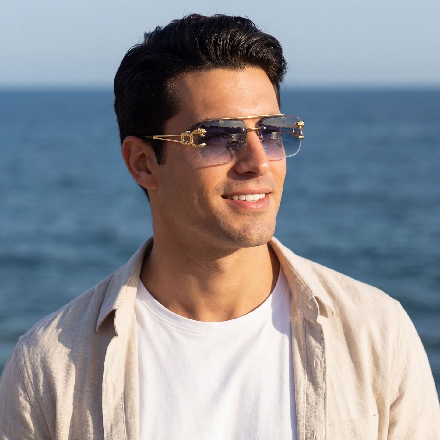 EDELSTAHL "LEOPARDO" SONNENBRILLE - ICERAIN JEWELRY