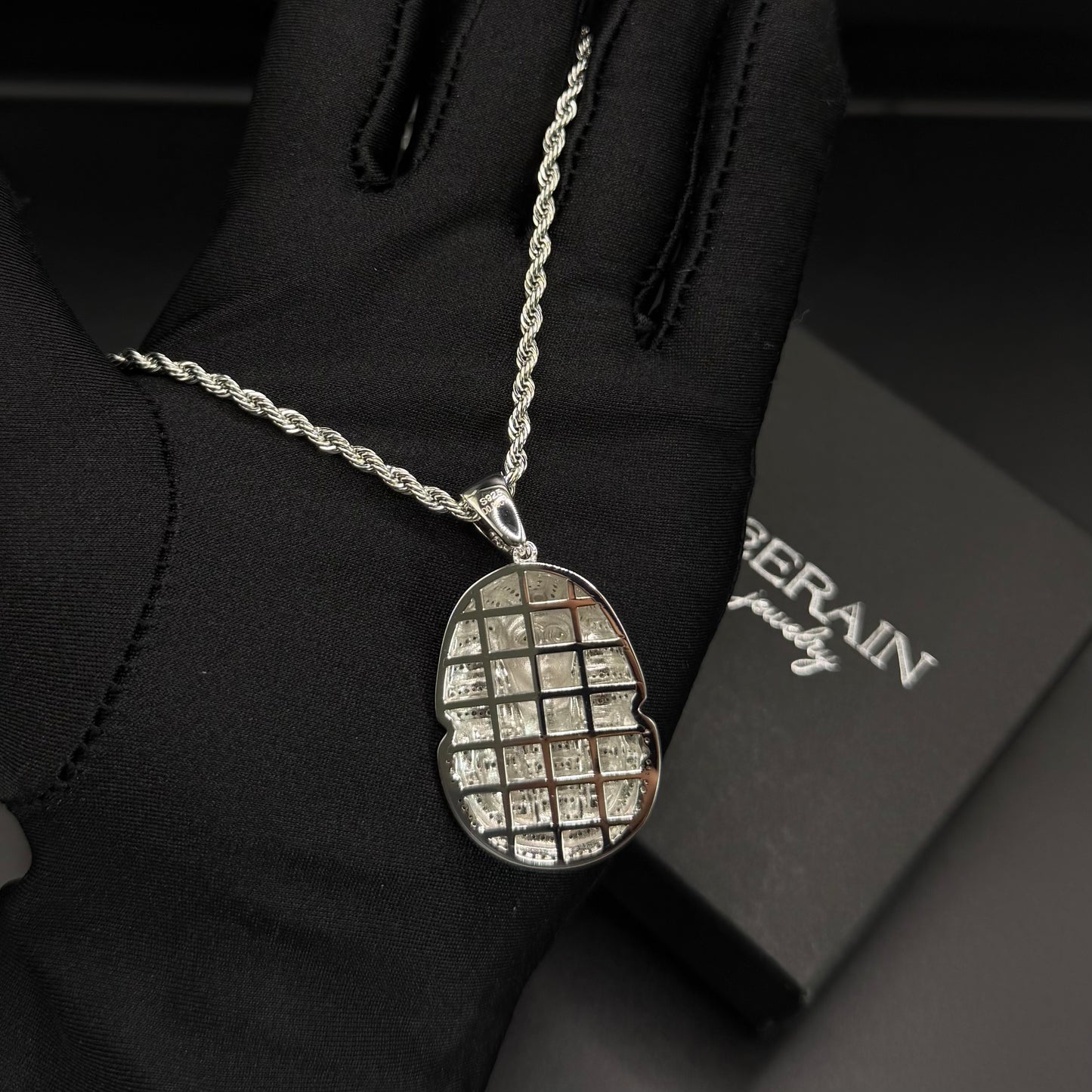 ICED OUT MOISSANITE "PHARAO" WEISSGOLD 925S SILVER KETTE - ICERAIN JEWELRY