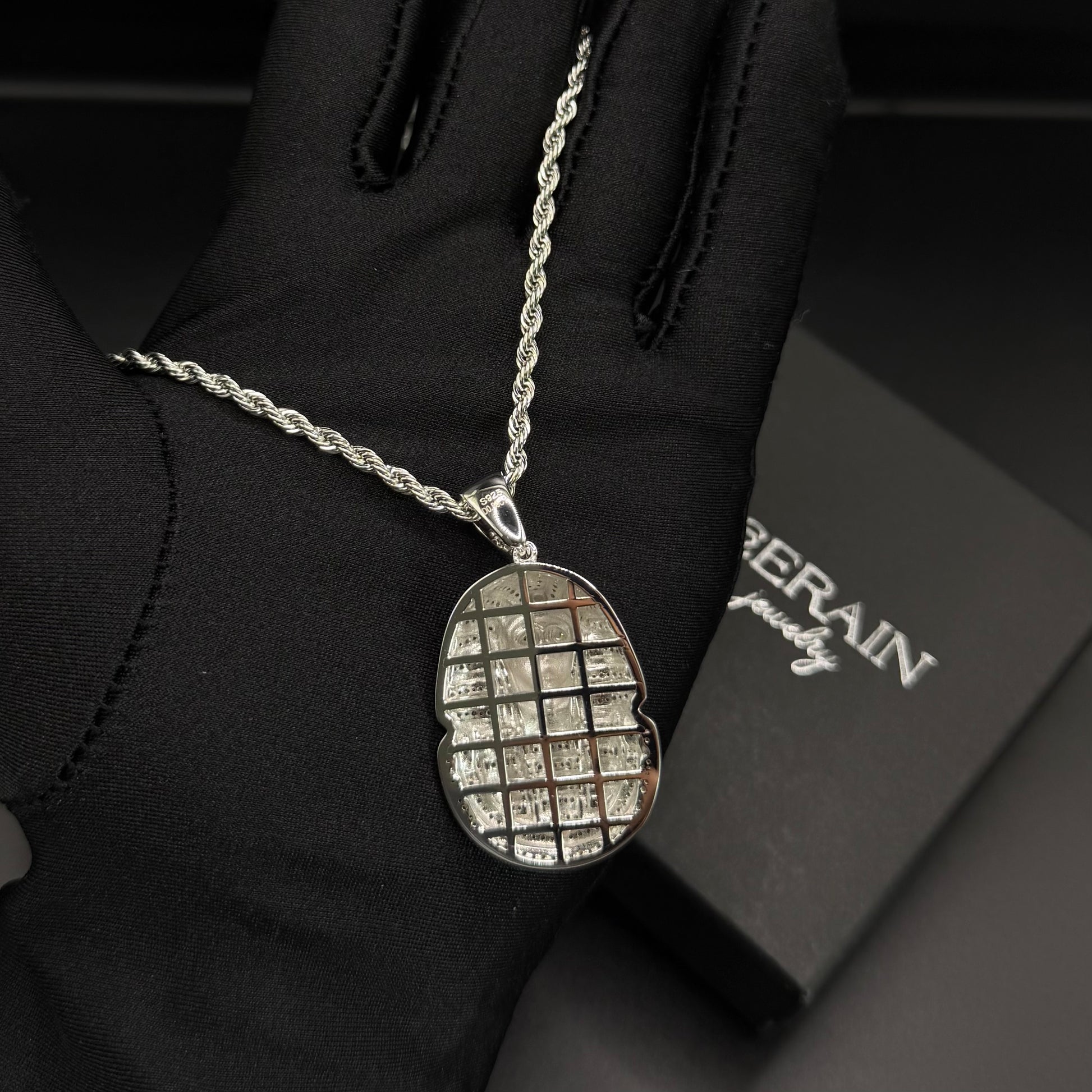 ICED OUT MOISSANITE "PHARAO" WEISSGOLD 925S SILVER KETTE - ICERAIN JEWELRY